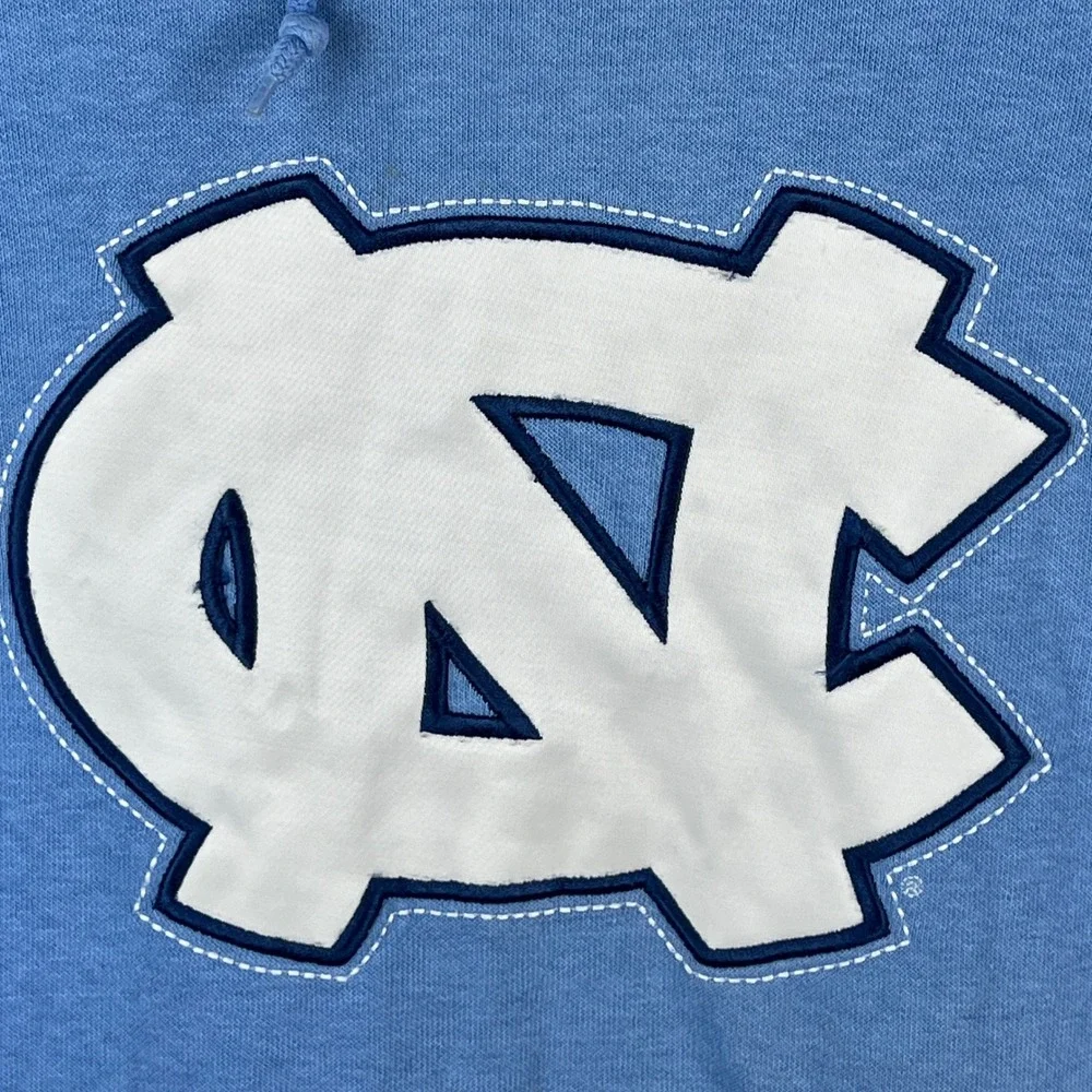 Nike Team North Carolina Tar Heels Hoodie Blue Vintage NC Logo Mens Large
